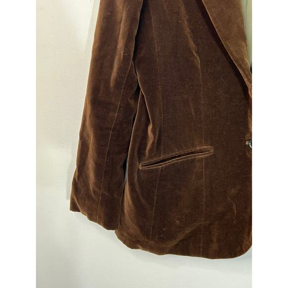 Vintage Butterfly for Prestige Brown Cotton Velvet 3 Pockets Blazer Jacket 12 - Picture 4 of 10